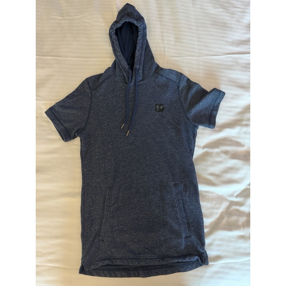 Mens Small Under Armour Terry SS hoodie heather Blue